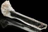 Water-Clear, Selenite Crystal with Hematite Phantoms - China #226094-2